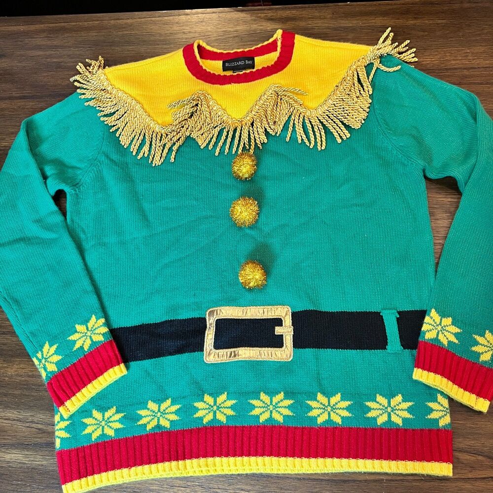 Blizzard Bay Ugly Christmas Sweater Nutcracker size medium party tacky theme